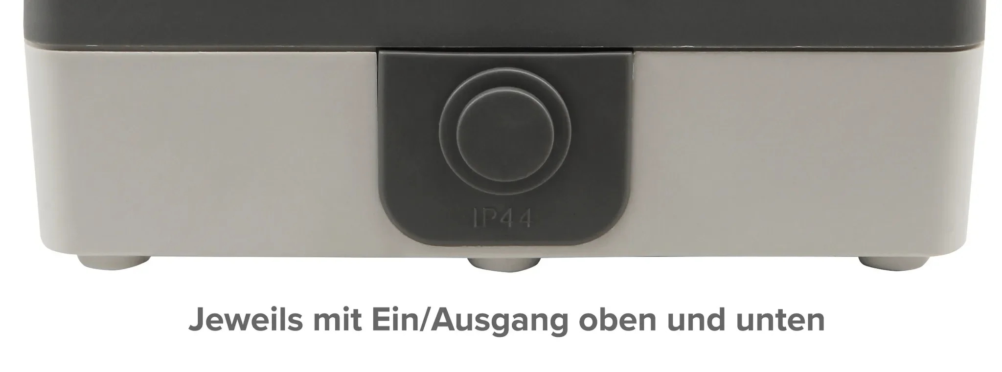Feuchtraum Kombi-Dose McPower "Secure", 250V, Schalter+Steckdose, IP44, AP, grau